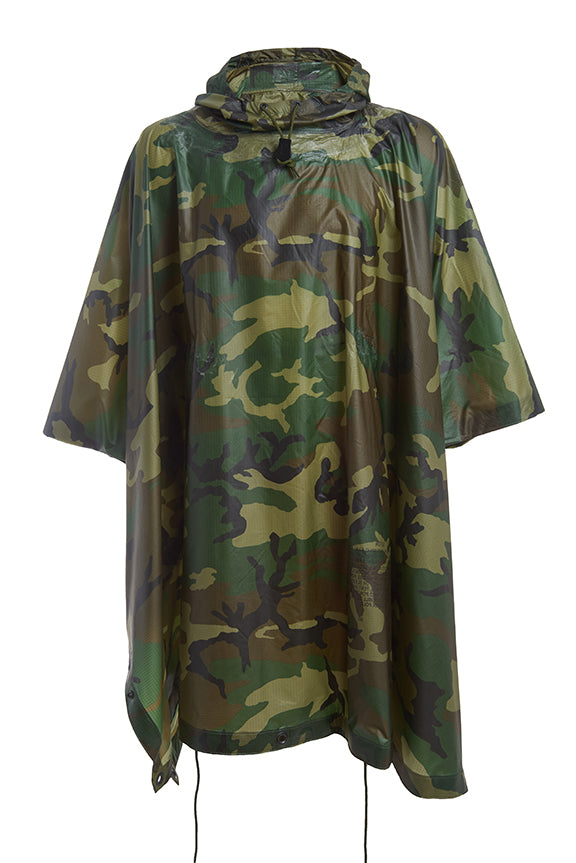 Army Woodland Camouflage Rain Poncho